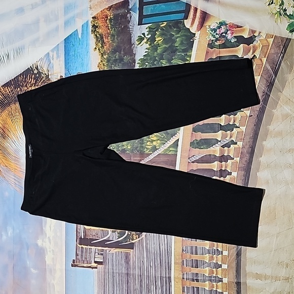 Eileen Fisher Black Cropped‎ Leggings Size Petite Large - Picture 2 of 4
